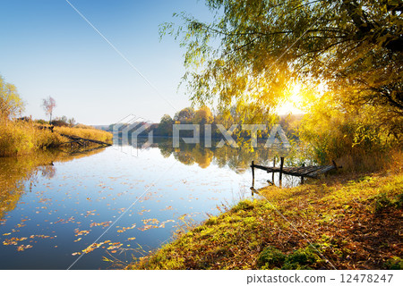 Autumn and calm river Autumn and calm river 12478247