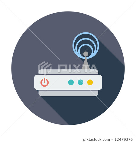 Router single icon. Router single icon. 12479376
