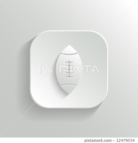 Football icon - vector white app button Football icon - vector white app button 12479554