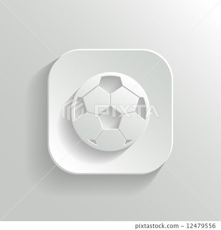 Football icon - vector white app button Football icon - vector white app button 12479556