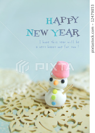 雪人的新年賀卡 雪人的新年賀卡 12479853
