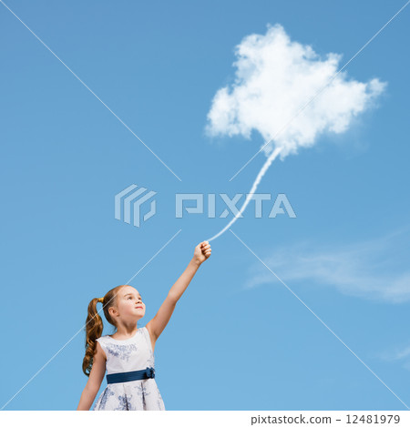 Girl with balloon Girl with balloon 12481979