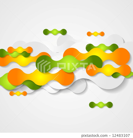 Orange and green circles shapes background 12483107