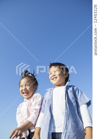 Blue Sky and Energetic Children Blue Sky and Energetic Children 12483226