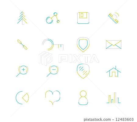 Set of thin line web icons - Stock Illustration [12483603] - PIXTA