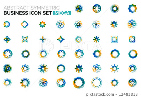 Abstract symmetric business icons 12483818