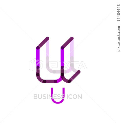 Minimal U font or letter logo design 12484448