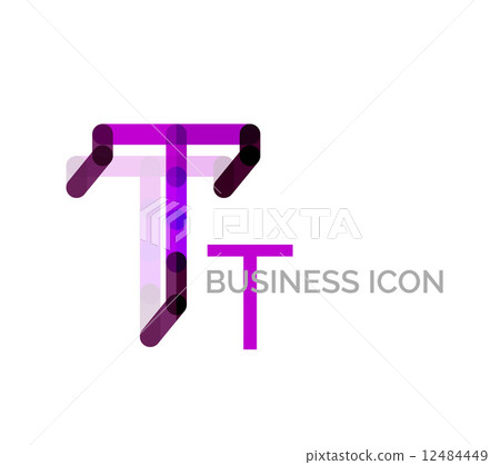 Minimal T font or letter logo design 12484449