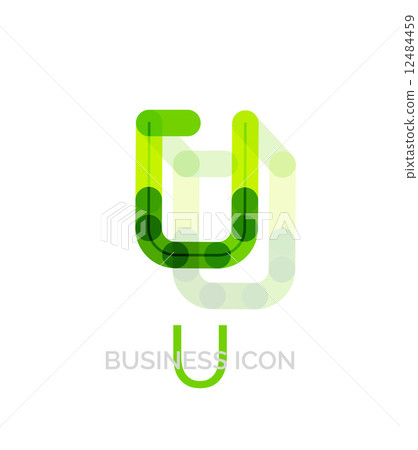 Minimal U font or letter logo design 12484459