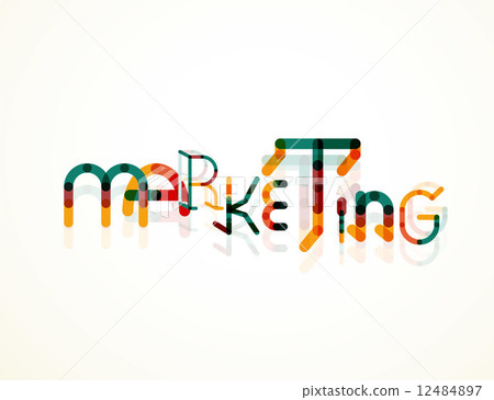 Marketing word font concept 12484897