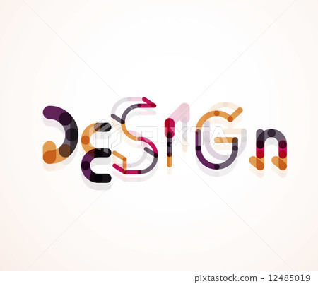 Design word font concept 12485019