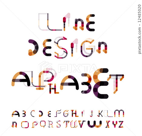 Minimal line design alphabet, font, typeface Minimal line design alphabet, font, typeface 12485020