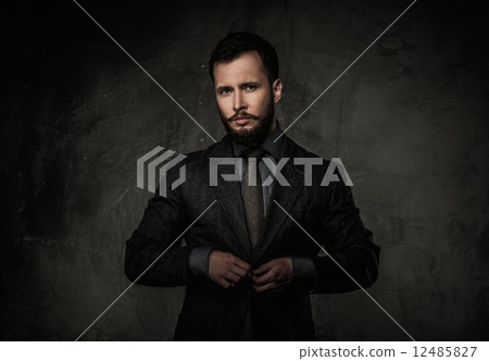Handsome well-dressed man in jacket 12485827