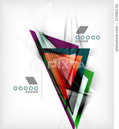 Color triangles, unusual abstract background Color triangles, unusual abstract background 12486238