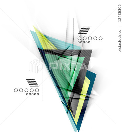 Color triangles, unusual abstract background 12486306