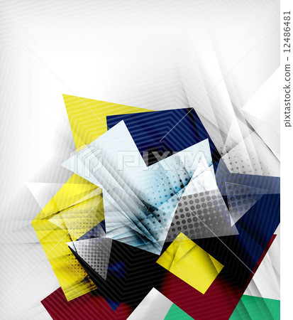 Color triangles, unusual abstract background Color triangles, unusual abstract background 12486481
