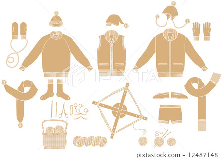 Knitted clothing and hand-knitting tools 12487148