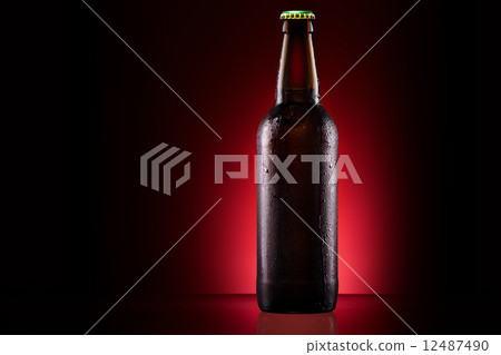 wet beer bottle 12487490