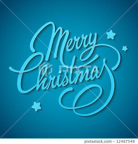 Merry Christmas Vector Lettering 12487549