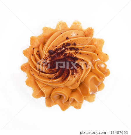 Cake with chocolate cream Cake with chocolate cream 12487693