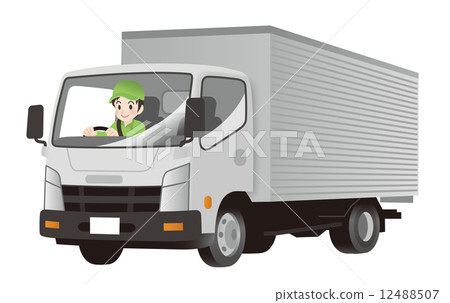 A man driving a truck 12488507