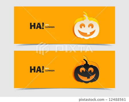 Black and wight smile pumpkin paper cut out Black and wight smile pumpkin paper cut out 12488561