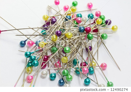 Sewing accessories on a white background Sewing accessories on a white background 12490274