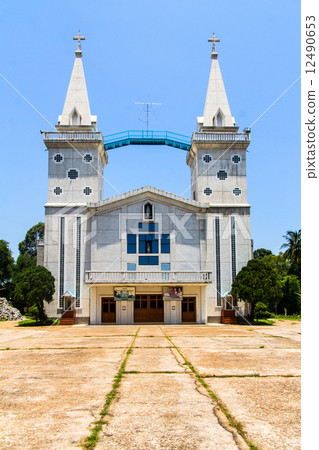 Catholic church, Nakhon Panom, Thailand. Catholic church, Nakhon Panom, Thailand. 12490653