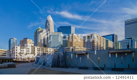 december 27, 2013, charlotte, nc - view of charlotte skyline at december 27, 2013, charlotte, nc - view of charlotte skyline at 12491411