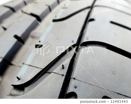 tire tread closeup in a tire shop 12491443