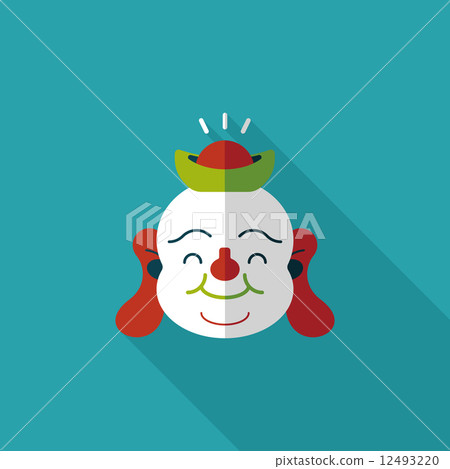 Chinese New Year flat icon with long shadow,eps10, Maitreya mean 12493220
