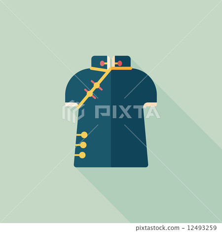 Chinese Cheongsam flat icon with long shadow,eps10 - Stock Illustration ...