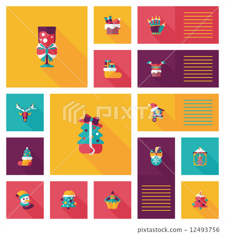 Merry Christmas flat app ui background,eps10 12493756