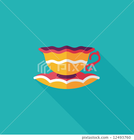 coffee cup flat icon with long shadow,eps10 coffee cup flat icon with long shadow,eps10 12493760
