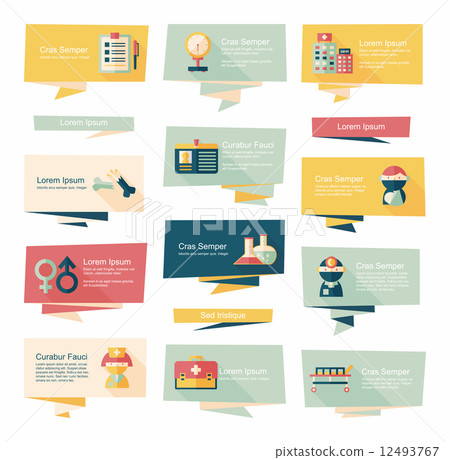 Hospital flat banner background set, eps10 Hospital flat banner background set, eps10 12493767