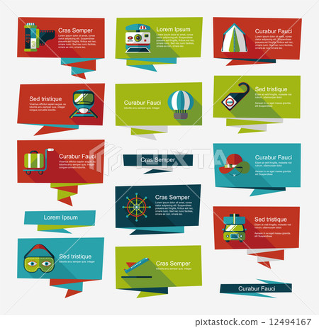 travel flat banner background set, eps10 travel flat banner background set, eps10 12494167