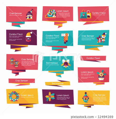Christmas flat banner set background, eps10 Christmas flat banner set background, eps10 12494169