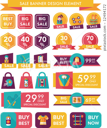 Sport sale banner design flat background set, eps10 Sport sale banner design flat background set, eps10 12494172