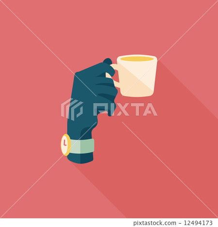 lady drinking coffee flat icon with long shadow,eps10 lady drinking coffee flat icon with long shadow,eps10 12494173
