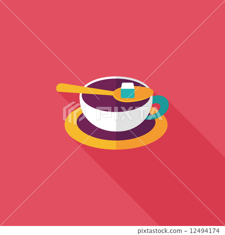 coffee flat icon with long shadow,eps10 coffee flat icon with long shadow,eps10 12494174