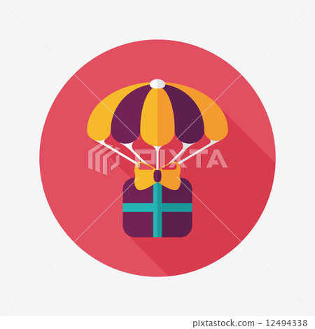 Christmas gifts flat icon with long shadow,eps10 12494338
