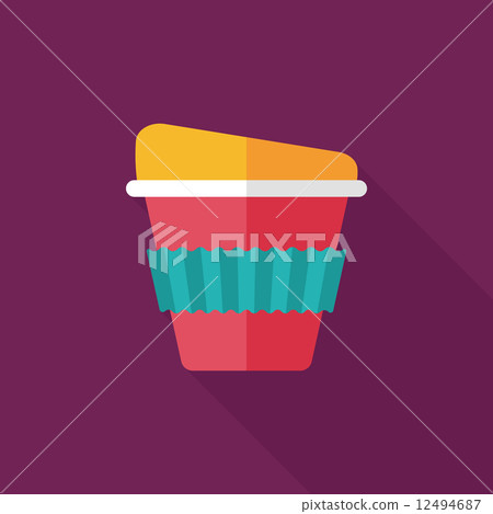 takeaway coffee flat icon with long shadow,eps10 takeaway coffee flat icon with long shadow,eps10 12494687
