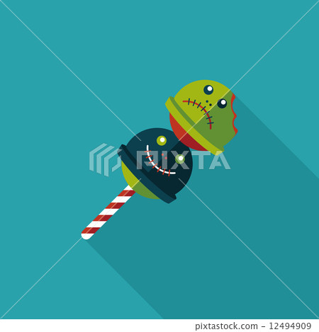 halloween candy flat icon with long shadow,eps10 12494909