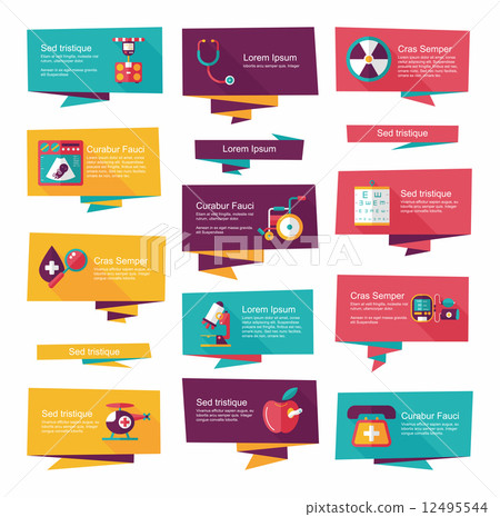 Hospital flat banner background set, eps10 Hospital flat banner background set, eps10 12495544