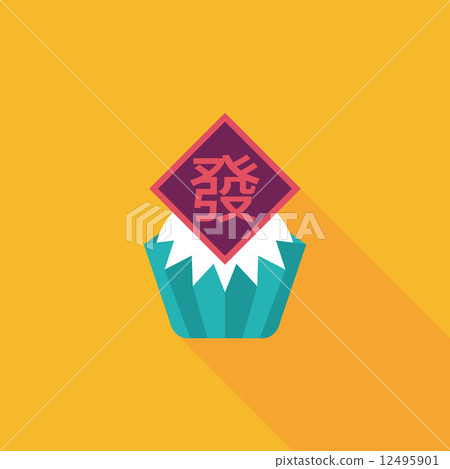 Chinese New Year flat icon with long shadow,eps10 ,Chinese steam Chinese New Year flat icon with long shadow,eps10 ,Chinese steam 12495901