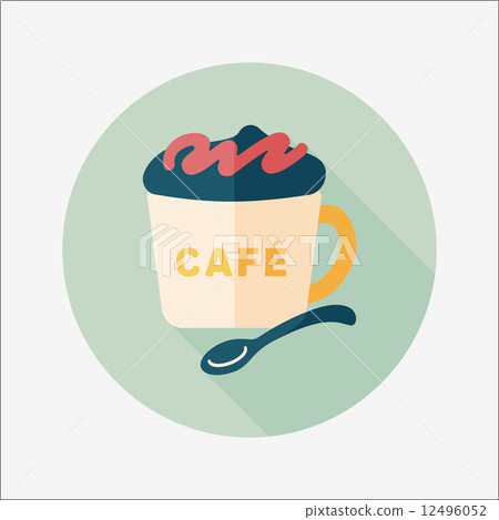 coffee flat icon with long shadow,eps10 coffee flat icon with long shadow,eps10 12496052