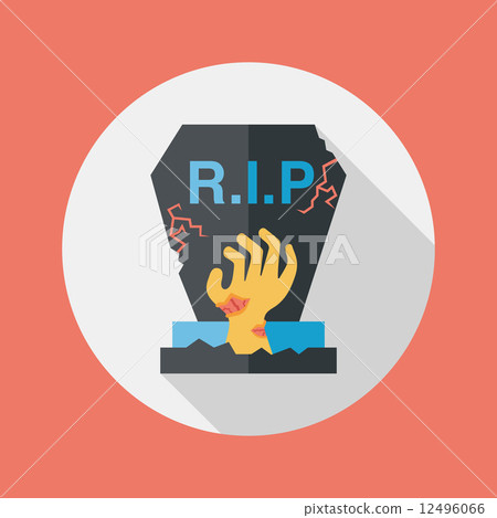 grave flat icon with long shadow,eps10 grave flat icon with long shadow,eps10 12496066
