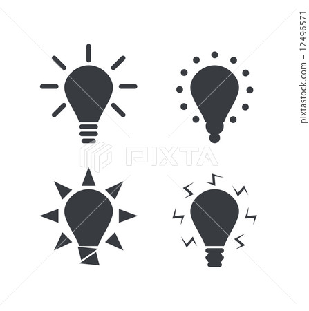 Icon process of generating ideas to solve problems, birth of the 12496571