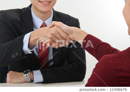Business interview handshake 12496676
