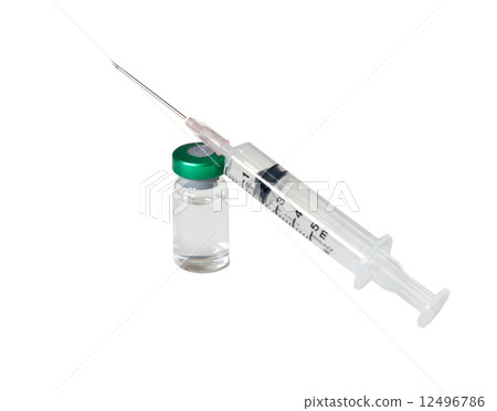 medical ampoules and syringe. medical ampoules and syringe. 12496786